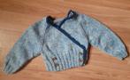 Overslag Vestje Baby - Blauw, Kinderen en Baby's, Babykleding | Overige, Ophalen of Verzenden, Zo goed als nieuw, Handgemaakt