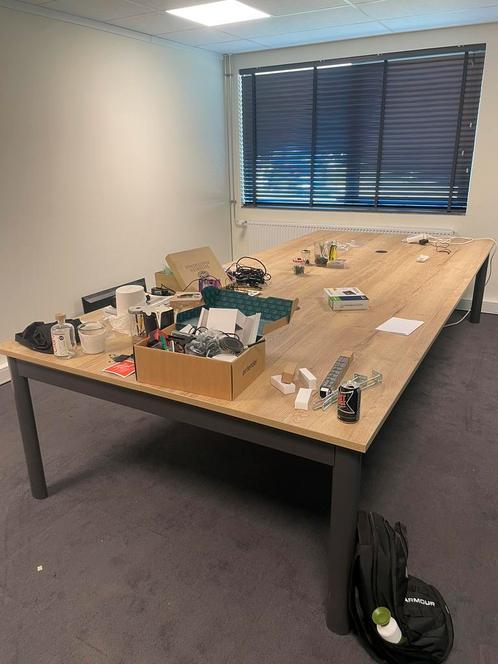 3x Bench werkplek Pro-line-4 personen: 160x 360 cm, Huis en Inrichting, Bureaus, Zo goed als nieuw, Ophalen