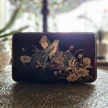 Mooi blik met vogels en bloemen, blikje, koekblik, trommel  beschikbaar voor biedingen
