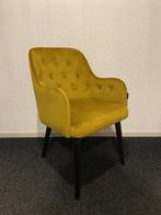 eetkamerstoel velvet geel 3, Huis en Inrichting, Stoelen, Ophalen, Nieuw, Overige kleuren, Drie