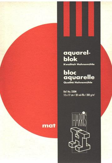 Aquarelbloc 12x17 cm mat beschikbaar voor biedingen