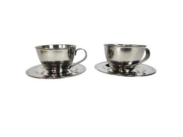 Nanni Italy P&B  - RVS  -  2 x design dubbelwandige kopjes beschikbaar voor biedingen