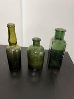 Oude flesjes groen, Antiek en Kunst, Antiek | Glas en Kristal, Ophalen of Verzenden