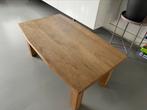 Eikenhouten salontafel met lade - handgemaakt!, Huis en Inrichting, Tafels | Salontafels, Ophalen, Gebruikt, 50 tot 100 cm, Eikenhout