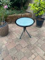 Ronde bijzettafel / tuintafel aluminium / kunstof, Ophalen of Verzenden, Zo goed als nieuw, Rond, Aluminium