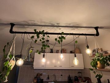 Steiger buis / steigerbuizen lamp zelfgemaakt 2 meter lang