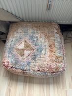 Handgemaakte Marokkaanse Poef, Ophalen, Vierkant, Zo goed als nieuw, Stof