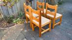 Vier mooie degelijke  retro vintage eetkamerstoelen, Huis en Inrichting, Complete eetkamers, Ophalen, Gebruikt, Brocante, 4 tot 6 stoelen