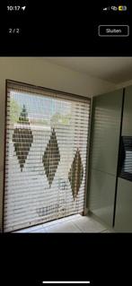 Retro vliegengordijn wit en groen, Huis en Inrichting, Stoffering | Gordijnen en Lamellen, Gebruikt, Wit, 100 tot 150 cm, 50 tot 100 cm