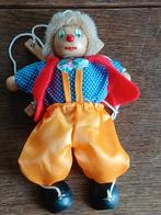 VINTAGE MARIONET CLOWN HOOGTE 22 CM. IZGS.., Verzamelen, Poppen, Ophalen of Verzenden, Zo goed als nieuw, Pop