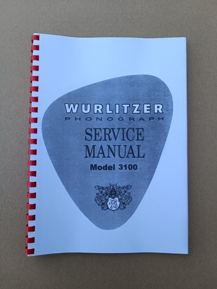 Service Manual: Wurlitzer 3100 (1967) jukebox nieuw !!, Verzamelen, Automaten | Jukeboxen, Nieuw, Wurlitzer, 1970 tot heden, Verzenden