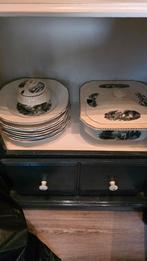 Maastrichts aardewerk Landschap zwart, Antiek en Kunst, Verzenden