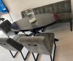Ovale eettafel met bank en stoelen, Ophalen, Gebruikt, Minder dan 4 stoelen