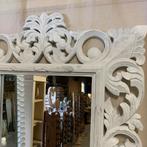 Barok Spiegel - houten lijst – wit - 210 x 100cm-TTM Wonen, TTM Wonen, Meubels – (Perzische) Tapijten en Woonaccessoires, 200 cm of meer