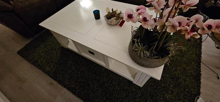 salontafel met 2 lades, Huis en Inrichting, Tafels | Salontafels, Gebruikt, Minder dan 50 cm, 50 tot 100 cm, 100 tot 150 cm, Rechthoekig