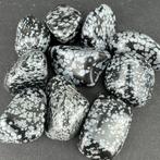 Sneeuwvlok Obsidiaan trommelsteen uit Zuid-Afrika, Verzamelen, Mineralen en Fossielen, Ophalen of Verzenden, Mineraal