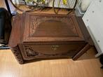 Sierlijke houten opbergkist – rijk bewerkt, Ophalen, Gebruikt