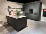 luxe Häecker keuken Marmerlook showroomkeuken, Ophalen, U-keuken, Zwart, Nieuw