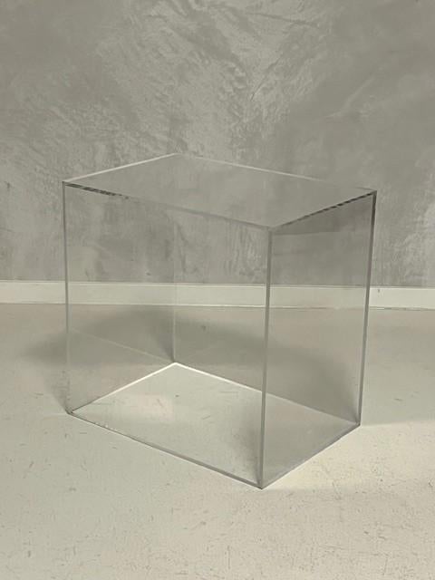 Plexiglas salontafel bijzettafel vintage retro prijs p/stuk, Ophalen, Vintage, Gebruikt, Kunststof
