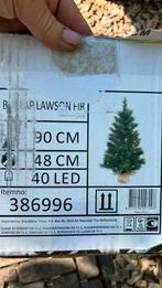 Kerstboom kunst 90 cm met witte en blauwe decoratie, Diversen, Ophalen, Zo goed als nieuw