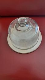 Glazen (kaas) stolp met plankje, Ophalen of Verzenden, Gebruikt