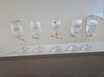 5x glitter champagne kaars glazen bruiloft decoratie, Ophalen of Verzenden, Zo goed als nieuw, Versiering, Geboorte of Huwelijk