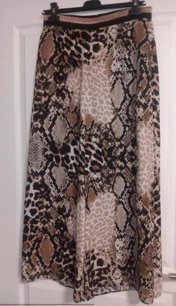 Frank Lyman luxe wijde pantalon 7/8 lengte animalprint 36/38, Kleding | Dames, Broeken en Pantalons, Zo goed als nieuw, Maat 36 (S)