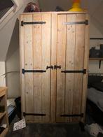 Jongenskamer kast en bed van steigerhout., Ophalen, Eenpersoons, Bruin, Steigerhout