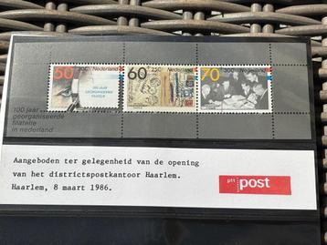 Postzegels ter gelegenheid opening postkantoor Haarlem 1986 beschikbaar voor biedingen