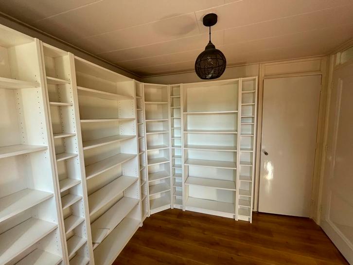 Boekenkast met cd dvd kasten witte Billy’s van de Ikea, Huis en Inrichting, Kasten | Boekenkasten, Zo goed als nieuw, 50 tot 100 cm