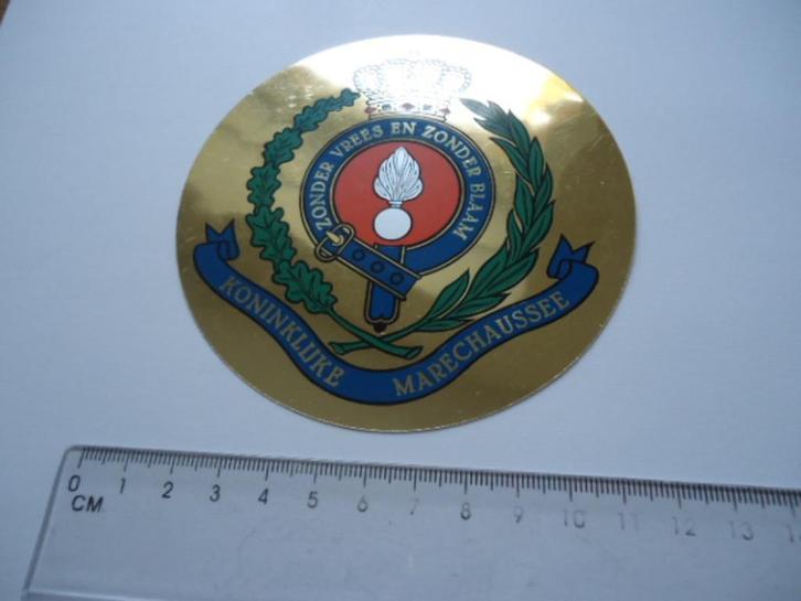 sticker oud KMAR Leger politie Marechaussee Zonder vrees, Verzamelen, Stickers, Zo goed als nieuw, Bedrijf of Vereniging, Verzenden