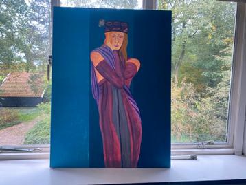 Klassiek Schilderij Lila Kleuren 80x60cm te Koop beschikbaar voor biedingen