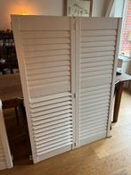 twee witte shutters, Huis en Inrichting, Ophalen, 100 tot 150 cm, Zo goed als nieuw, Wit