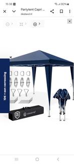 Partytent 4x4 blauw, Tuin en Terras, Partytenten, Partytent, Minder dan 4 meter, Zo goed als nieuw, Minder dan 5 meter