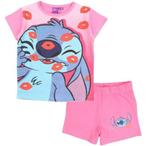 Stitch Shortama Pink Kiss - Maat 98-104-110-116 - Disney, Kinderen en Baby's, Kinderkleding | Maat 116, Nacht- of Onderkleding