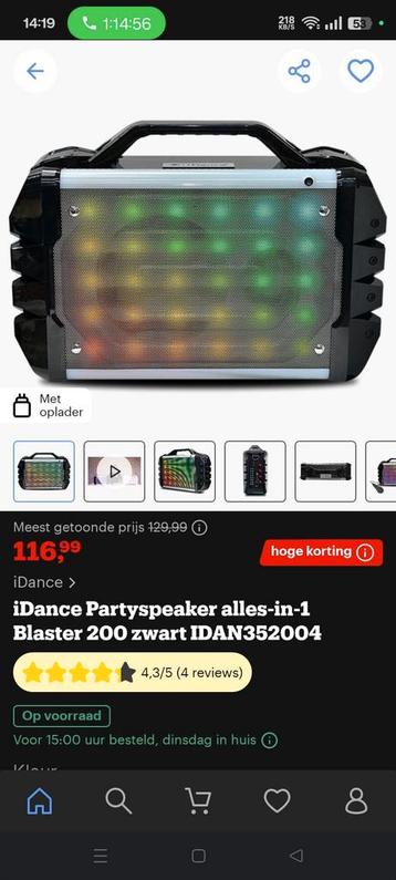 iDance Blaster 200 bluetooth Partyspeaker! beschikbaar voor biedingen