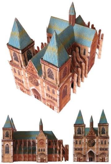 Gotische kathedraal in 1:200 - papieren bouwplaat beschikbaar voor biedingen