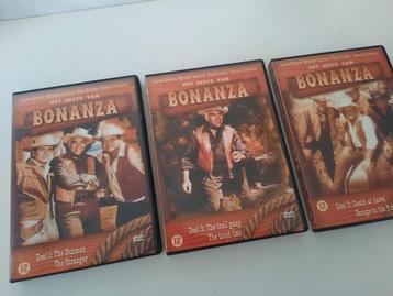3 x dvd Bonanza  deel 1 , 2 en 3  ( 6 films ) beschikbaar voor biedingen