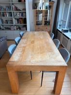 Eikenhouten tafel 230x100 - Robuust en stijlvol, Gebruikt, Eikenhout, 200 cm of meer, Vijf personen of meer