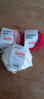 3 bollen merino aran Katia, Ophalen of Verzenden, Nieuw, Breien of Haken, Wol of Garen