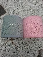 2 ikea lampkappen roze en blauw/grijs, Ophalen of Verzenden, Gebruikt