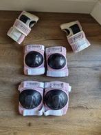 Skate bescherming knie/elleboog/pols roze/wit kinderen, Ophalen of Verzenden, Gebruikt, Kinderen