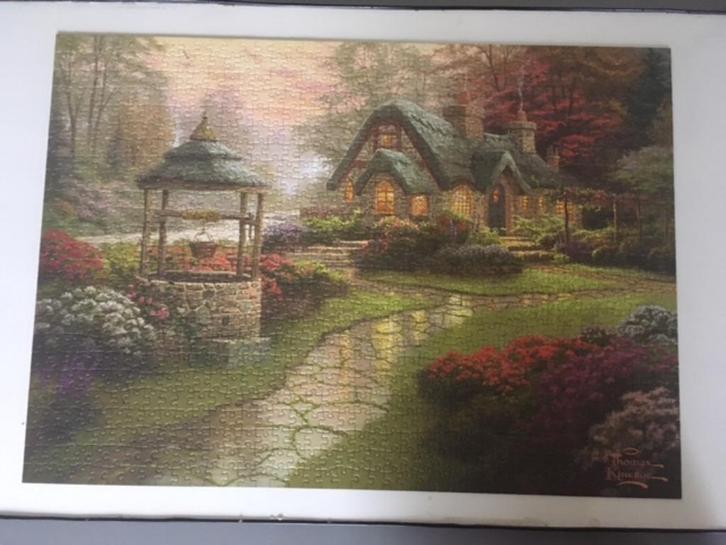 Puzzels van Thomas Kinkade, 1000/2000 stukjes, Hobby en Vrije tijd, Denksport en Puzzels, Zo goed als nieuw, Legpuzzel, 500 t/m 1500 stukjes