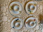 Set van 4 Libelle eierdopjes met bloemmotieven,samen 5 euro., Antiek en Kunst, Antiek | Keramiek en Aardewerk, Ophalen of Verzenden