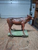 papier-maché koe op wielen, oud!, Antiek en Kunst, Ophalen of Verzenden