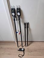 Complete set karperspullen hengel, schepnet, piepers, voer, Watersport en Boten, Hengelsport | Karpervissen, Ophalen, Zo goed als nieuw