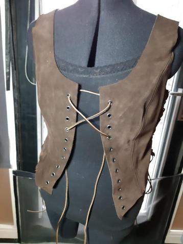 ZGAN Suede Bustier, bruin mt 36 beschikbaar voor biedingen