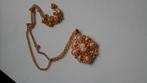 Mooie camee ketting, Verzenden, Zo goed als nieuw, Goud, Overige materialen