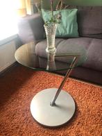 Gratis ronde glazen bijzettafel met chromen voet, design, Minder dan 55 cm, Rond, Modern, Ophalen
