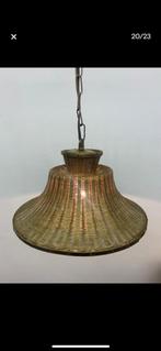 Vintage koperen Hanglamp, Ophalen, Gebruikt, Hout, 50 tot 75 cm